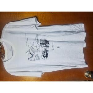 Men’s White Nike Hurrache Short Sleeve Top Size Medium Athletic Cut